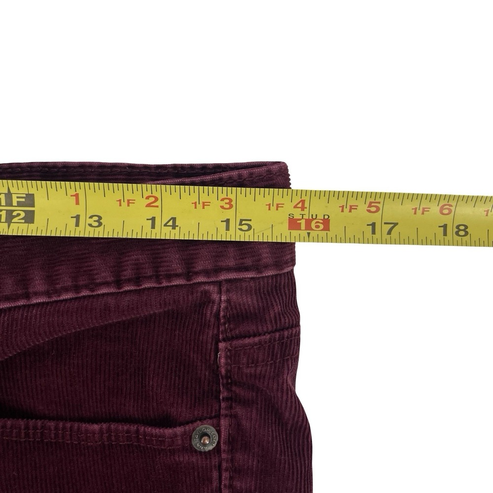 LOFT Women's 4 Long Burgundy Corduroy Bootcut Pants 70s Retro Dark Academia - Picture 5 of 7